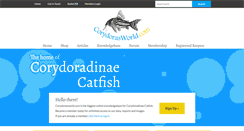 Desktop Screenshot of corydorasworld.com
